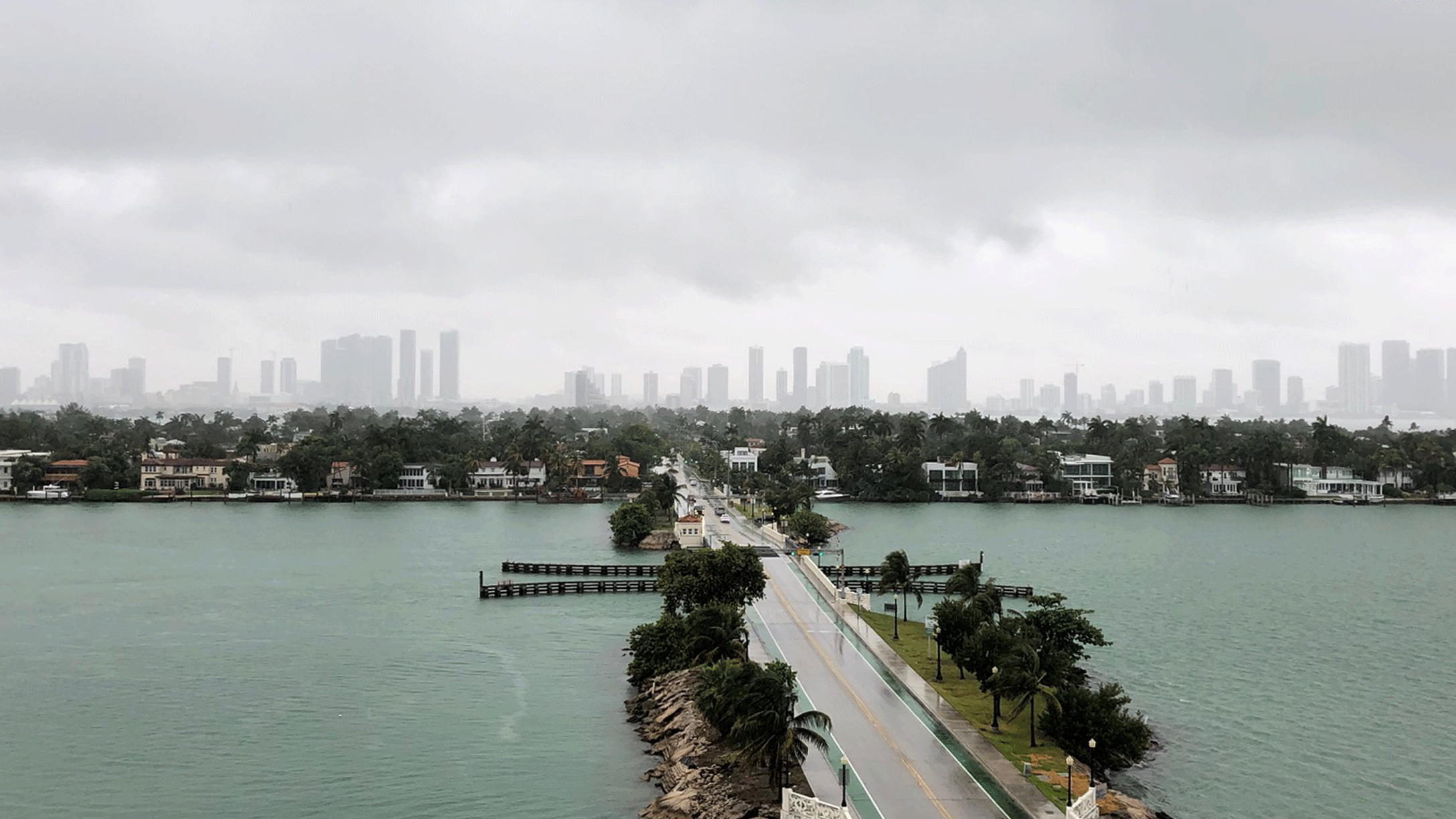 Cloudy Miami Beach.